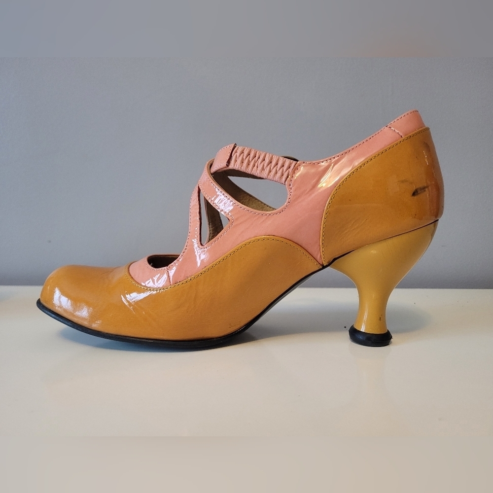 Fluevog Bellevue Pearl Hart Criss Crossed Mary Jane Heel, GUC, Size 7.5 - Picture 11 of 16